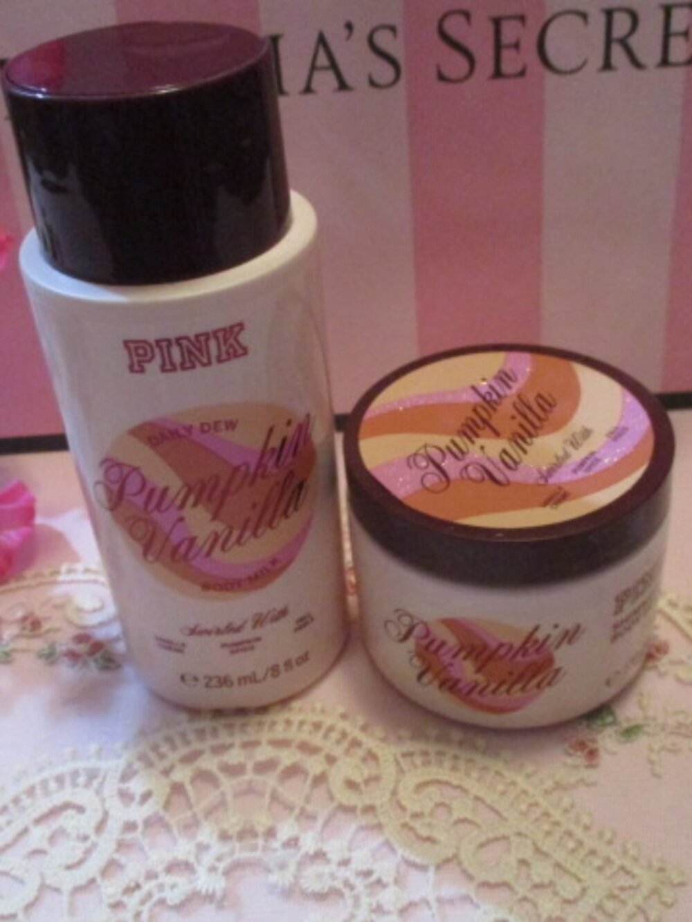 Pumpkin Vanilla Shimmer Me! Body Butter & Pumpkin Vanilla Body Milk NWT